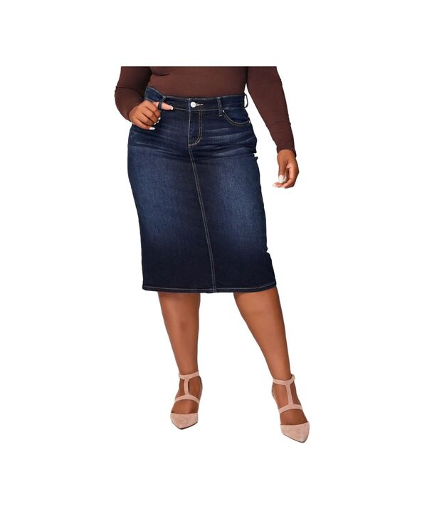 スリンク レディース ボトムスカート ミディ デニム SLINK Jeans Women's Denimidi Skirt in 28\
