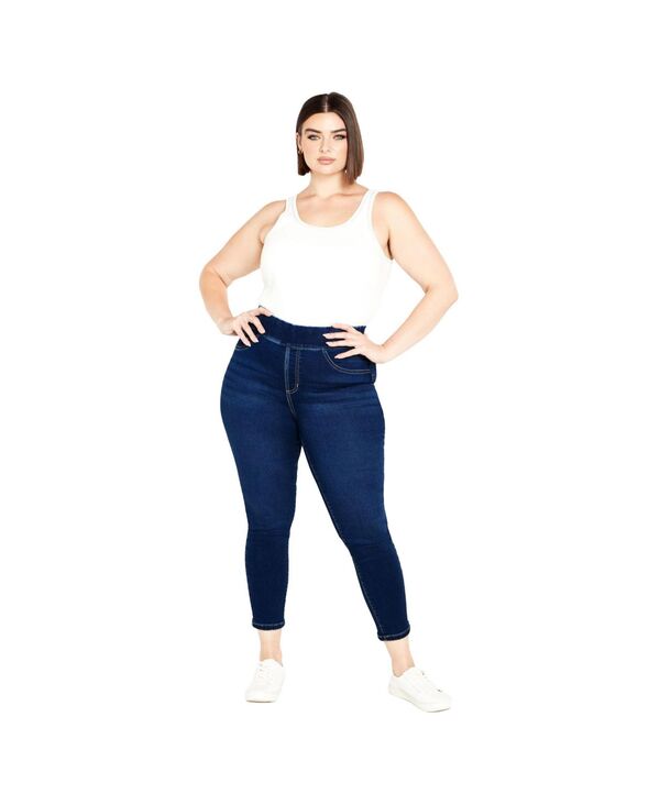 アベニュー レディース ボトムス カジュアルパンツ AVENUE Women's Hi Rise Jegging Mid wash