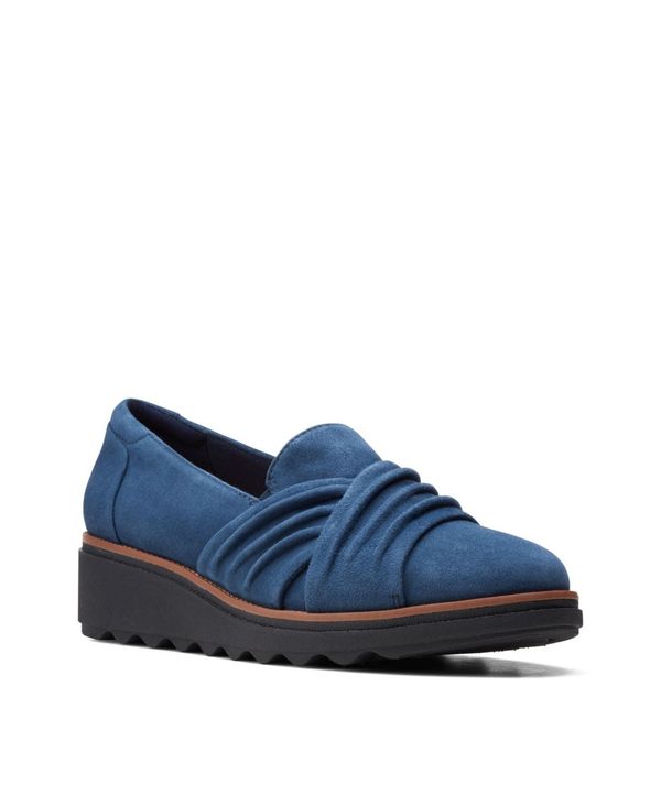 数量限定 クラークス レディース サンダル シューズ Collection Women S Sharon Villa Loafers Blue Suede 正規激安 Secretoftheislands Com