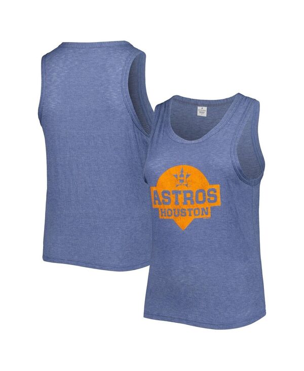 ソフト アズ ア グレープ レディース トップス タンクトップ ハイネック プラスサイズ Soft As A Grape Women's Navy Houston Astros Plusize High Neck Tri-Blend Tank Top Navy ネイビー