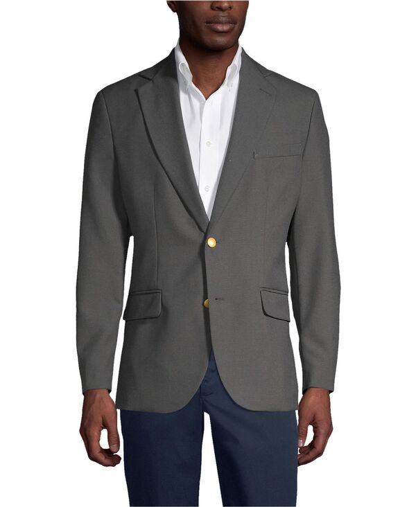 ランズエンド メンズ アウター ジャケット・ブルゾン ブレザー Lands End Men Hopsack Blazer Slate frost スレート