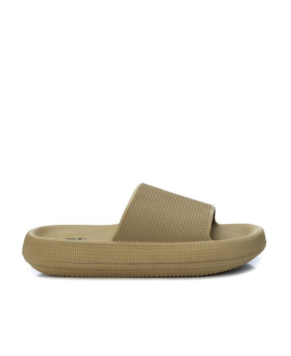 キシタイ メンズ シューズ サンダル XTI Men's Rubber Slide Sandals Khaki カーキ