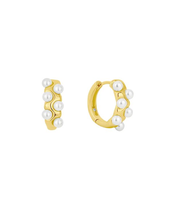 アンドノウディス レディース アクセサリー ピアス・イヤリング And Now Thisimulated Cultivated Pearl Hinged Hoop Earrings Gold ゴールド