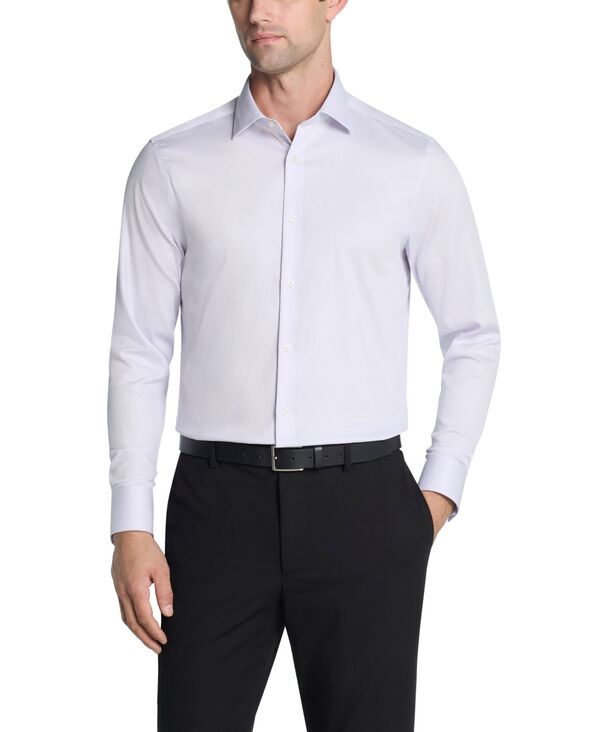 カルバンクライン メンズ トップス ティーシャツ Calvin Klein Men\u0027solid Regular-Fit Stretch Dresshirt Lavender ラベンダー カジュアルシャツ-トップス