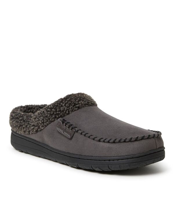 ディアフォームズ メンズ シューズ サンダル スエード Dearfoams Men's Microsuede Moccasin Toe House Shoe Clog Slipper Pavement|ReVida 店