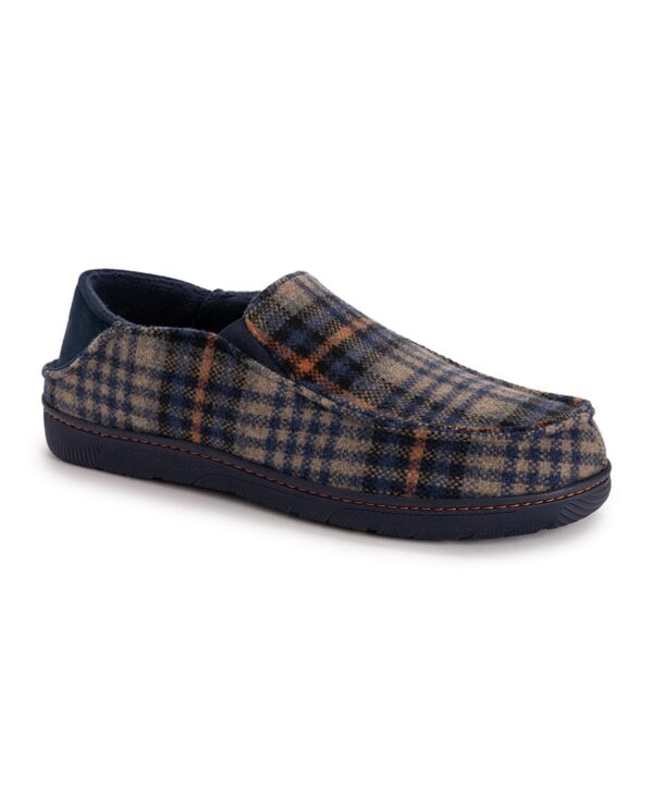ムクルクス メンズ シューズ サンダル MUK LUKS Men's Owen Full Fit Slipper Navy plaid ネイビー