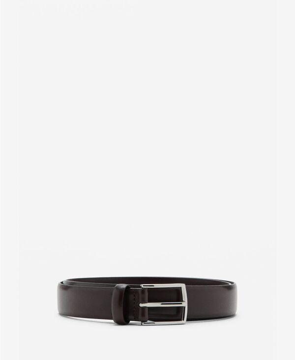 マンゴ メンズ 付属品 胴締め なめし革 MANGO Men\u0027s Buckleather Belt Brown 赤銅色