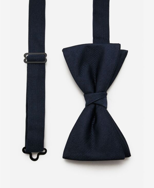 マンゴ メンズ アクセサリー ネクタイ MANGO Men's Microstructure Classic Bow Tie Navy ネイビー