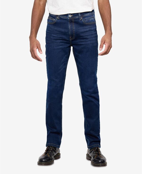 カルチュラ メンズ ボトムス デニムパンツ ジーンズ CULTURA Men'slim Stretch Silicon Jeans Dark blue ブルー