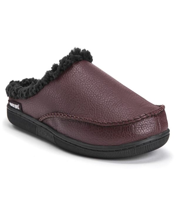 ムクルクス メンズ シューズ サンダル レザー フェイクレザー MUK LUKS Men's Faux Leather Clog Slippers Brown ブラウン|ReVida 店