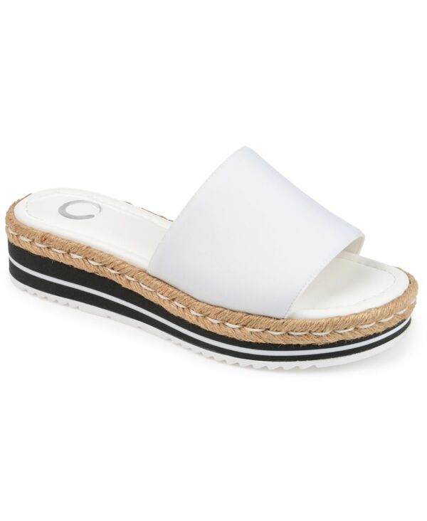 ジュルネ コレクション レディース シューズ サンダル プラットフォーム Journee Collection Women's Rosey Espadrille Platform Wedge Sandals White ホワイト