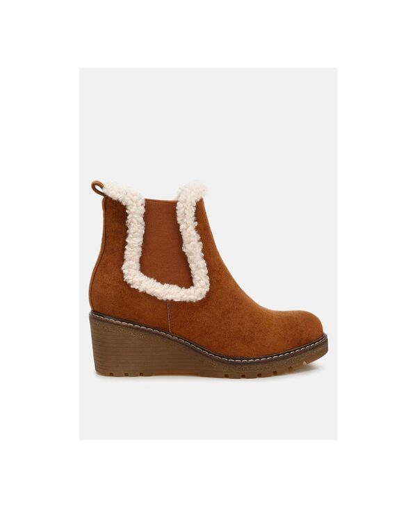 ロンドンラグ レディース シューズ ブーツ・レインブーツ チェルシーブーツ チェルシー London Rag Womens Thunderhoofaux Fur Lined Chelsea Boots Beige/khaki カーキ