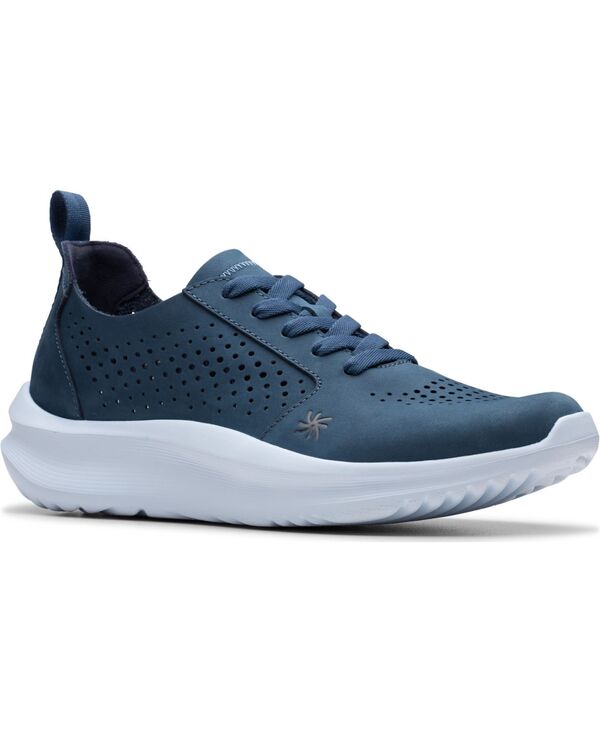クラークス レディース シューズ スニーカー レース Clarks Women's Cloud Steppersolevana Style LaceUp Sneakers Navy Nubuck ネイビー