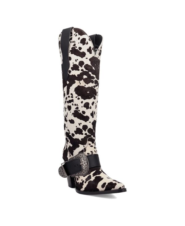 ディンゴ レディース シューズ ブーツ・レインブーツ レザー Dingo Women'spur Crazy Leather Boot Cow print