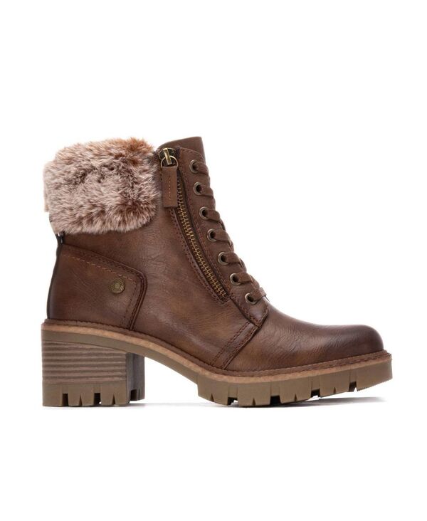 キシ引き分け レディース シューズ ブーツ・レインブーツ 踵 Women\u0027s Block Heel Combat Booties Refresh Collection By XTI Camel 駱駝