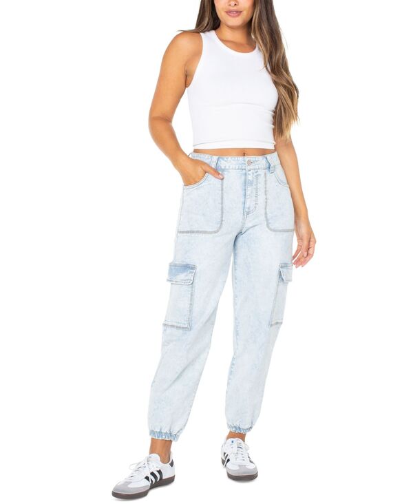セレブリティピンク レディース ボトムス デニムパンツ ジーンズ Celebrity Pink Juniors' High Rise Cargo Jogger Jeans Diving 7,585円