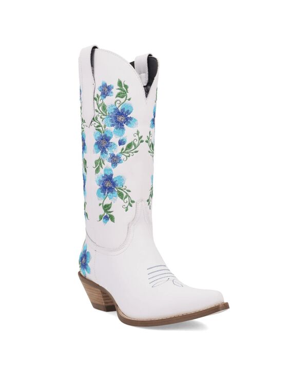 ディンゴ レディース シューズ ブーツ・レインブーツ フラワー柄 フラワー Dingo Women'shoes Designed With Floral Embroidery(Posie) - Boots. Blue ブルー|ReVida 店