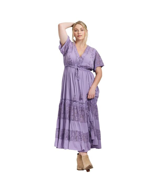 アベニュー レディース トップス ワンピース レース マキシ AVENUE Women's Raven Lace Maxi Dress Lilac ライラック｜ReVida 店
