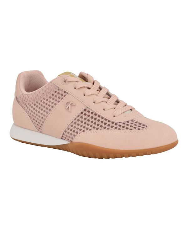 カルバンクライン レディース シューズ スニーカー レース Calvin Klein Women's Harllow Lace-Up Sneakers Pink Mesh ピンク