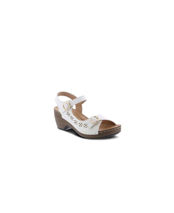 パトリシア レディース シューズ サンダル Patrizia Women'sHANTAY Adjustable Wedge Sandals with Back Strap White ホワイト