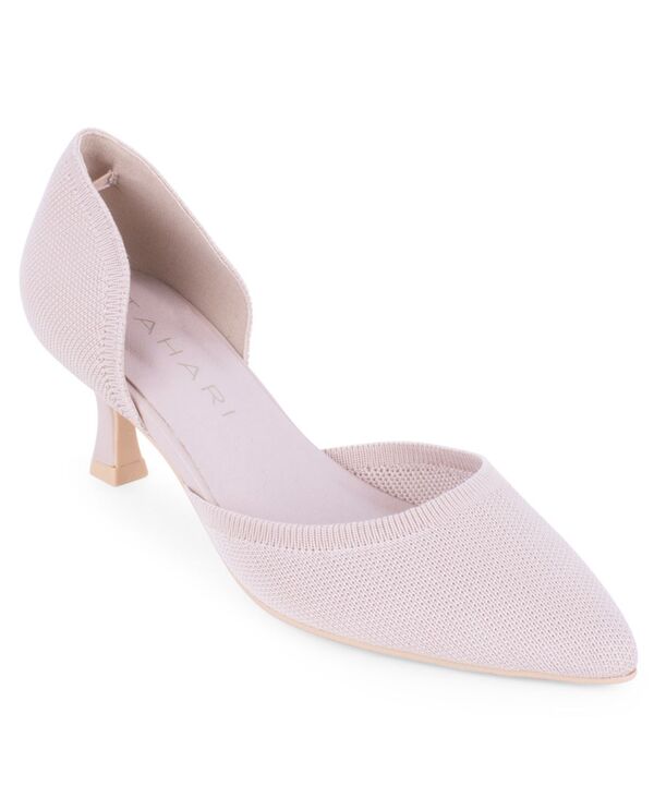 タハリ レディース シューズ パンプス 踵 Tahari Women\u0027s Moreno Kitten Heel Pumps Natural