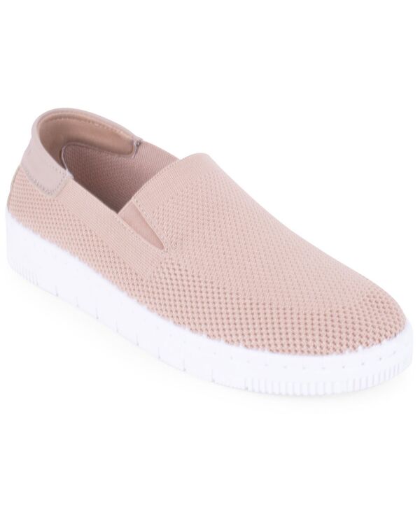 タハリ レディース シューズ スニーカー プラットフォーム Tahari Women's Appollonia Slip-On Platform Sneakers Tan タン