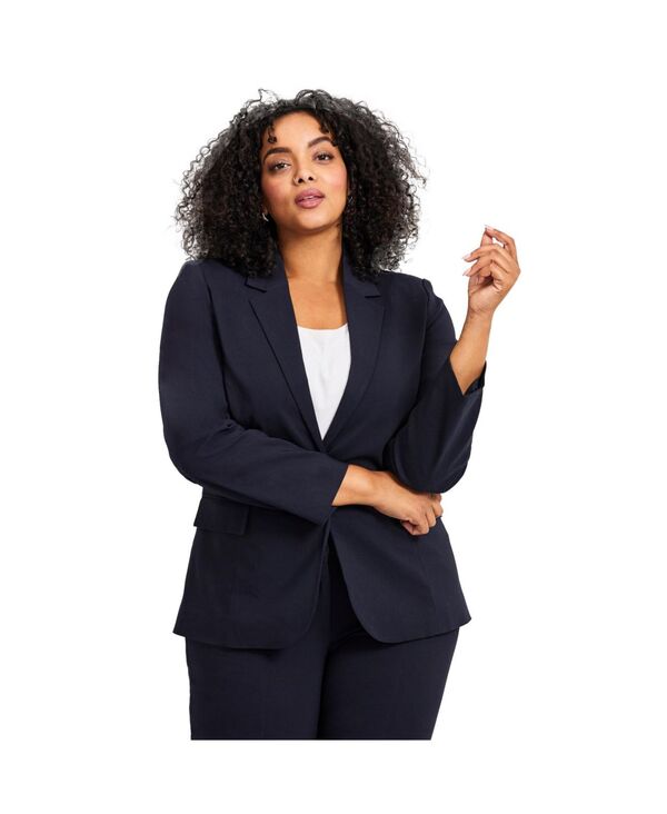 アベニュー レディース アウター ジャケット・ブルゾン ブレザー AVENUE Women'super Stretch One Button Blazer Navy ネイビー