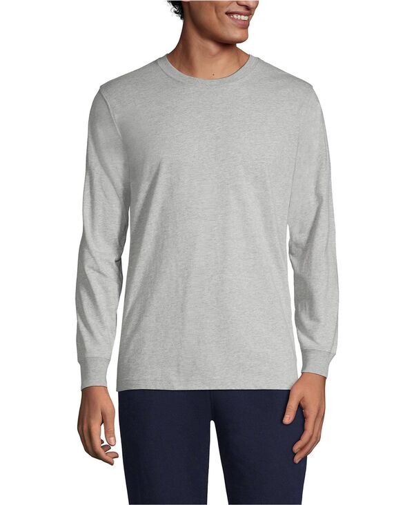 ランズエンド メンズ トップス Tシャツ トール Lands' End Men's Tall Super-T Long Sleeve T-Shirt Gray heather グレー