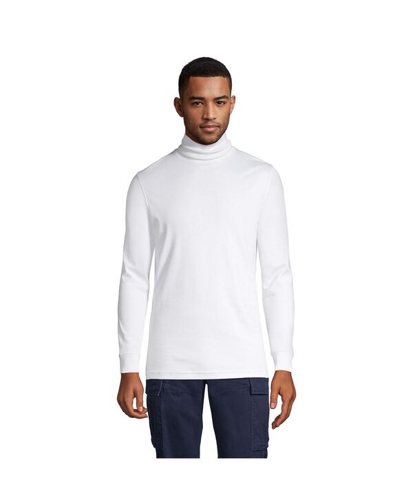 ランズエンド メンズ トップス Tシャツ タートルネック Lands' End Men'super Soft Supima Turtleneck T-Shirt White ホワイト