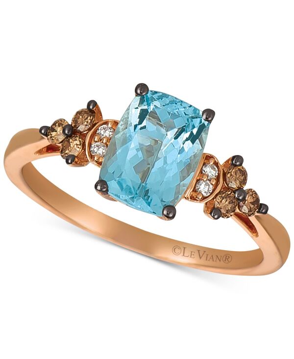 ル ヴァン レディース アクセサリー リング Le Vian Morganite (1-1/20 ct.w.) & Diamond (1/5 ct.w.) Ring in 14k Rose Gold (Also Zircon or Sea Blue Aquamarine ) Aquamarine ブルー