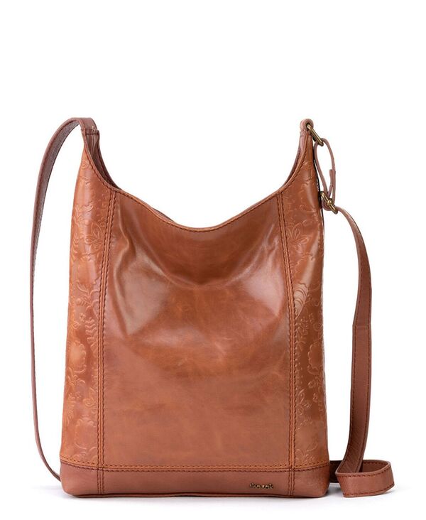 ザサック レディース バッグ レザー The Sak Women's De Young Smalleather Crossbody Bag Tobacco Floral Emboss 1