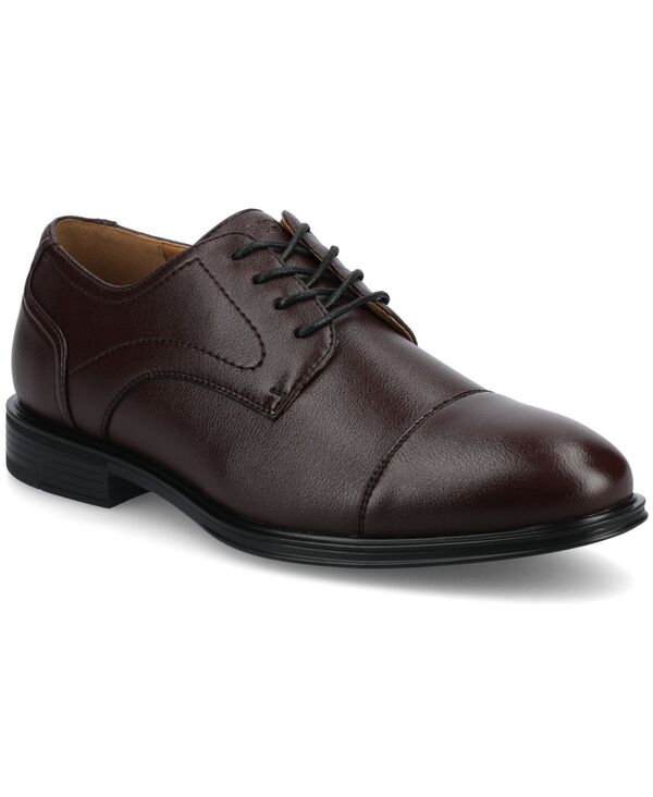 バンス メンズ シューズ オックスフォード Vance Co. Men's Alec Flexible Oxfordresshoe Oxblood オックスブラッド画像