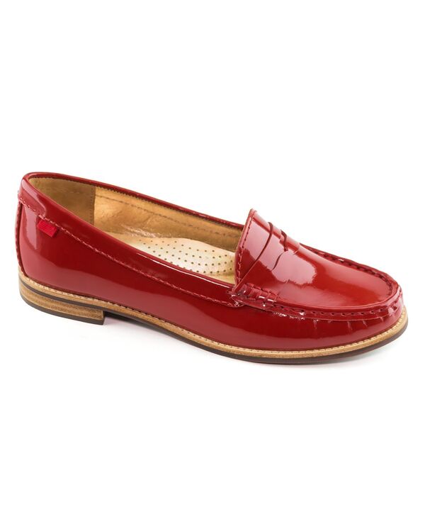 マークジョセフニューヨーク レディース シューズ パンプス 置き目毛革 Marc Joseph New York Womens East Village Penny Loafered patent 赤いこと