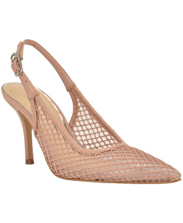 ゲス レディース シューズ パンプス メッシュ GUESS Women's Pandy Mesh Pointed Toe Slingback Stiletto Pumps Light Natural Mesh