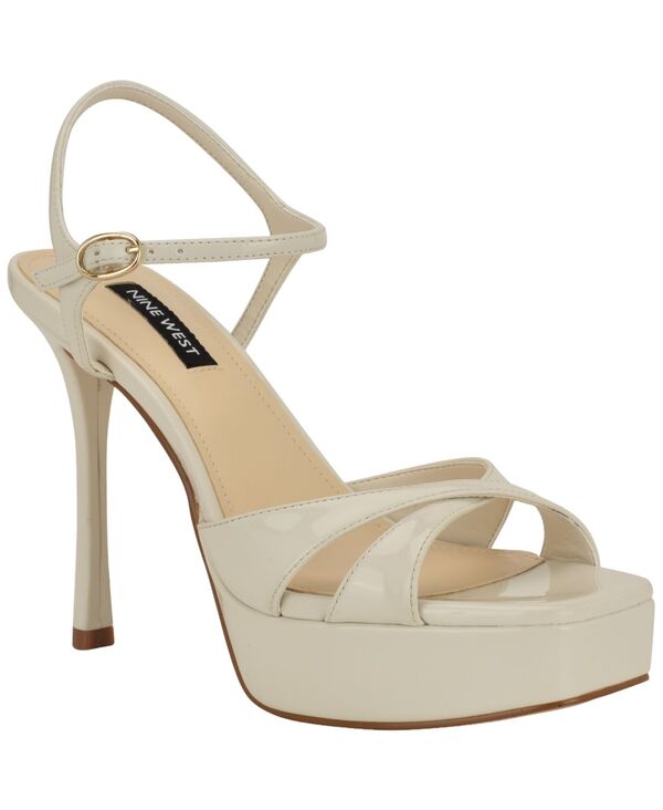 ナインウェスト レディース シューズ サンダル Nine West Women's Tatesquare Toe High Stiletto Sandals Chicream Patent クリーム