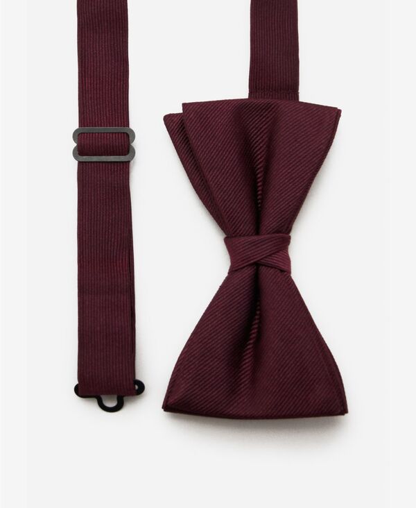 マンゴ メンズ アクセサリー ネクタイ MANGO Men's Microstructure Classic Bow Tie Burgundy バーガンディ