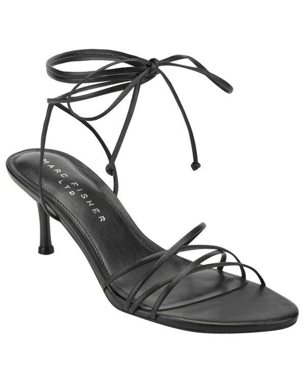 マーク・フィッシャー レディース シューズ サンダル レース Marc Fisher LTD Women's Gineva Lace-Up Dressandals Black Leather ブラック