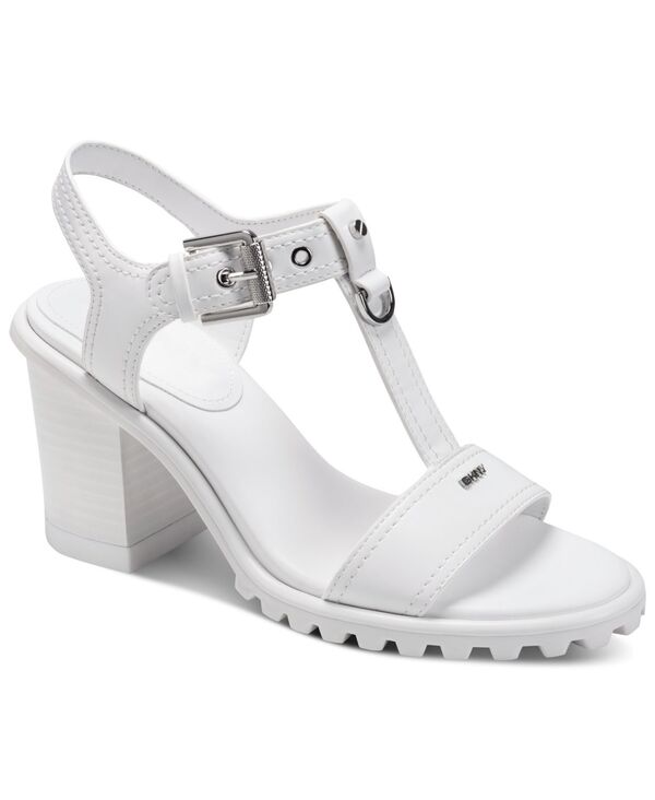 ダナ キャラン ニューヨーク レディース シューズ サンダル アンクル ヒール DKNY Women's Marg Ankle Strap Heel Sandals White ホワイト
