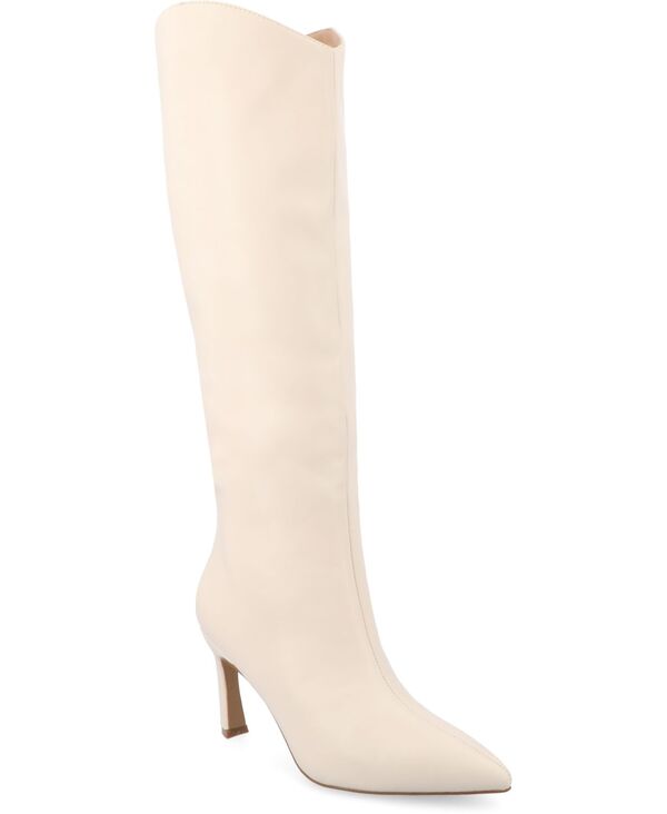 ジュルネ コレクション レディース シューズ パンプス ブーツ Journee Collection Women's Rehela Pointed Toe Stiletto Regular and Wide Calf Knee High Dress Boots Bone|ReVida 店