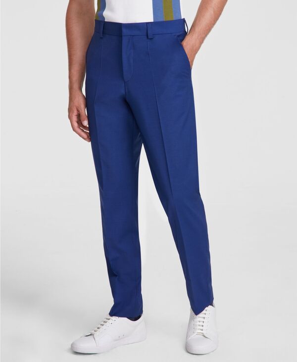 ヒューゴボス メンズ ボトムス カジュアルパンツ ウール Hugo Boss Men's Modern-Fit Solid Wool-Blend Suitrousers - CLOSE OUT! Blue ブルー
