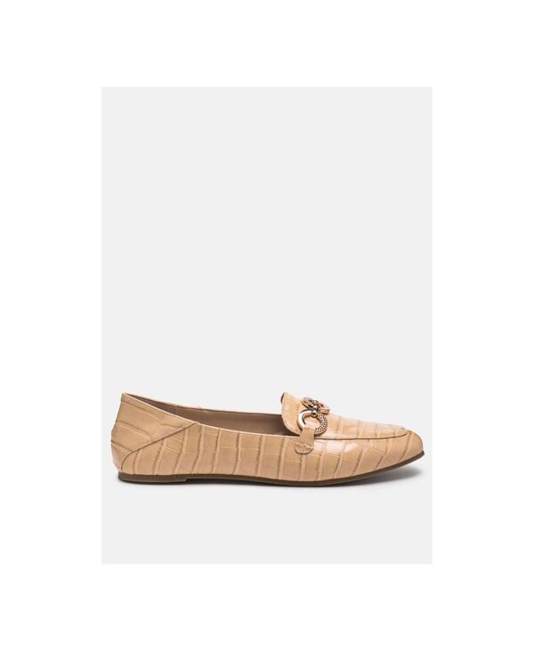 ロンドンラグ レディース シューズ スリッポン・ローファー London Rag wibele croc textured metal show detailoafers Light beige ベージュ