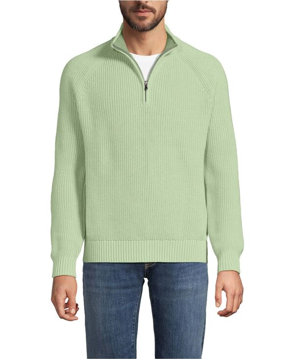 ランズエンド メンズ アウター ニット・セーター ハーフジップ Lands' End Men's Drifter Quarter Zip Sweater Antique moss