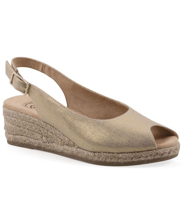 ホワイトマウンテン レディース シューズ サンダル White Mountain Women's Maizespadrille Wedge Sandals Gold ゴールド