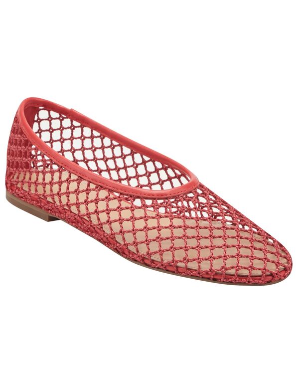 マーク・フィッシャー レディース シューズ パンプス メッシュ Marc Fisher LTD Women's Jazlyn Mesh Slip-On Flats Red Mesh/Leather レッド