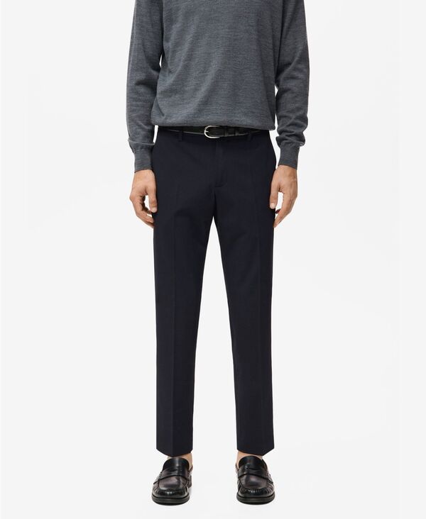 マンゴ メンズ ボトムス カジュアルパンツ MANGO Men's Barna Slim-Fitwill Chino Pants Navy ネイビー