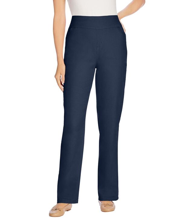 ウーマン ウィズイン レディース ボトムス デニムパンツ トール ジーンズ Woman Within Women's Within Tall Flex-Fit Pull-On Straight-Legap-Free Stretch Denim Jeans Navy ネイビー