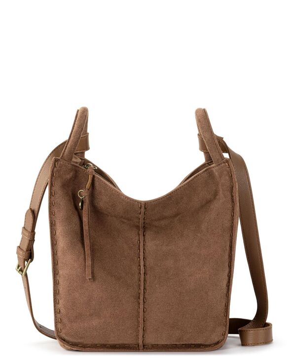 ザサック レディース 御徒面子 なめし革 The Sak Los Feliz Leather Small Crossbody Bag Tobacco Suede