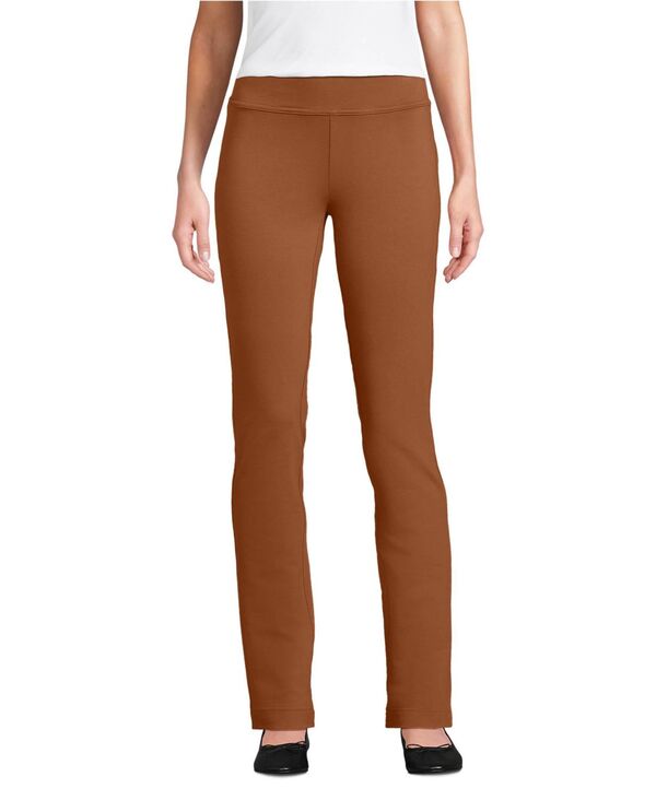 ランズエンド レディース ボトムス カジュアルパンツ Lands' End Women'starfish Mid Rise Slim Leg Pants Rich ginger brown ブラウン
