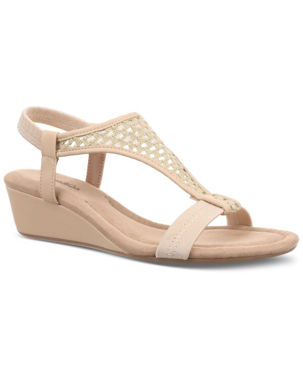 スタイルアンドコー レディース シューズ サンダル Style & Co Women'step N Flex Vacanzaa Wedge Sandals Cream Raffia クリーム