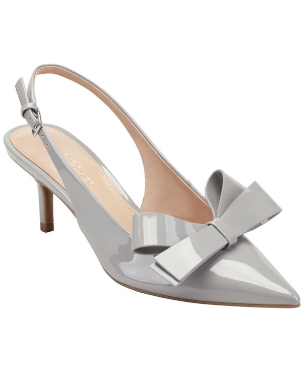 マークフィッシャー レディース シューズ パンプス Marc Fisher Women's Allon Bow Slingback Pumps Grey Patent グレー